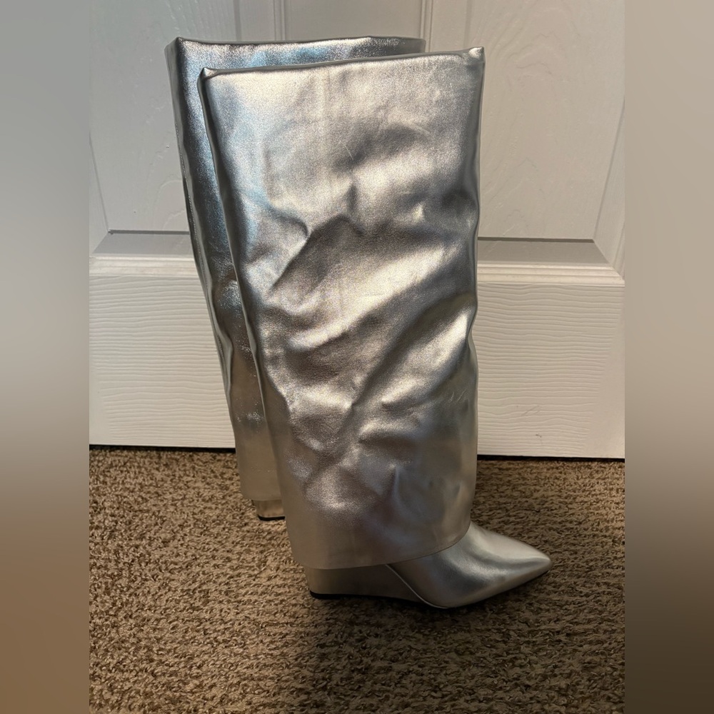 Madden Girl fold over wedge boots. Never worn, smoke free home.No original box.